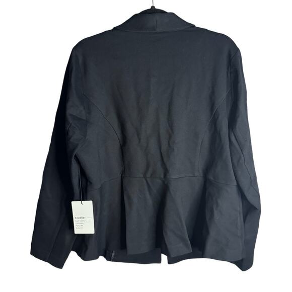 Torrid Studio Luxe black Ponte Peplum stretch Blazer jacket size 2X NWT - Picture 5 of 10